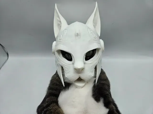 Mythic Feline Mask Fantasy Cosplay Helmet for Cats — Фото 2 из 7