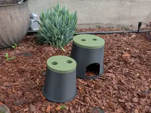 Round Valve Box with Overlapping Cover