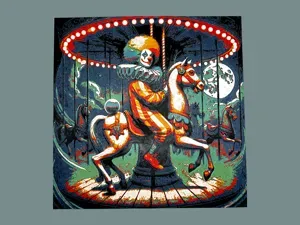 Carousel of Echoes - Creepy Clown Hueforge