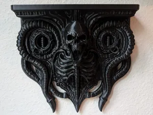 XL Biohorror Wall Shelf–Giger Style Display Mount