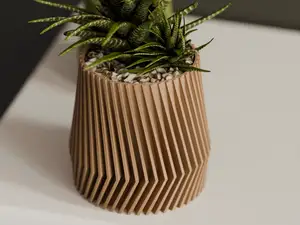 Modern ribbed plant pot Vase 2 diff. sizes