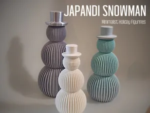 Japandi Snowman – Minimalist Winter Figurines