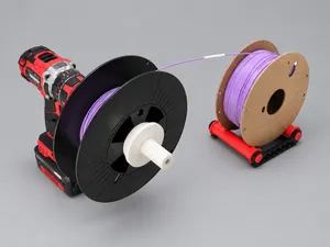 UPDATED: Simple Filament Respooler For Drill