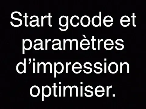 gcode et parametre d'impression optimiser pour A1