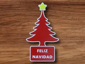 Arbol de navidad personalizable Feliz Navidad