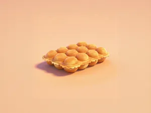 鸡蛋仔-仿真食物微缩食玩-儿童涂色过家家玩具