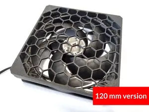 Screwless 120mm fan grill with distance, no whine