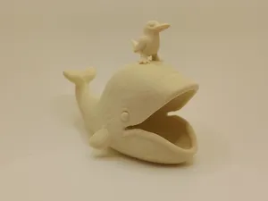 Wal mit Möwe – maritime Deko mit Humor