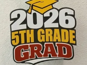 2026 5th Grade Grad Hype Chain Pendant - Keychain
