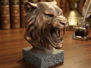 Miniatura Testa di Puma su Base  