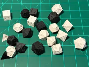 Aurebesh Dice Set- D20, D12, D10, D8, D6, D4