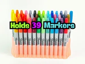Ultimate Sharpie Storage Rack – 39 Marker Holder
