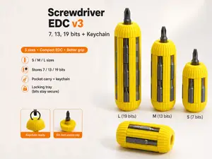 Screwdriver EDC  v3 (7, 13, 19 bits) +Keychain