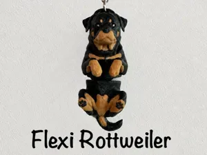 Flexi Rottweiler Keychain