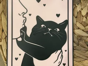 The Lovers cat tarot card