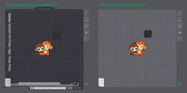 Cute Punch the Monkey Magnet & Keychain - Layered! — Фото 9 из 9