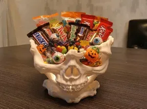 Skull Candy Bowl – Spooky Halloween Treat Holder