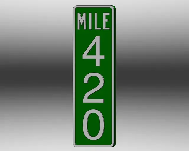 420 Mile Marker Road Sign - Fridge Magnet — Фото 3 из 3
