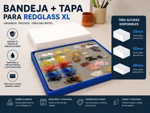 Bandeja con Tapa para Paleta Vidrio Redgrass XL