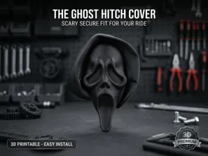 Ghost Face Trailer Hitch Cover