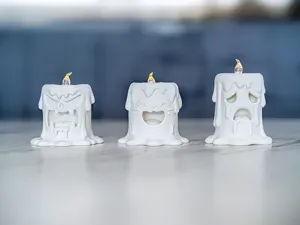 Expressive Candle LED Cute, Angry & Sad