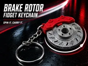 Brake Rotor Fidget Keychain