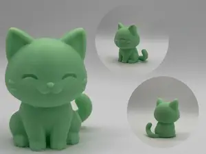 Smiley Chibi Cat – adorable happy kitten
