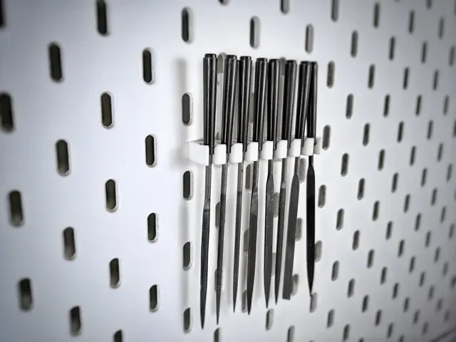 Needle file holder for Ikea Skadis - 8 slots — Image 3 of 5