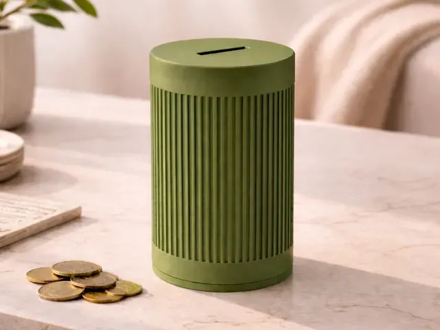 Japandi Piggy Bank with Screw Lid | 8x13 cm