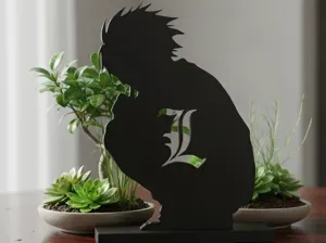 Death Note L 3D print Silhouette 95