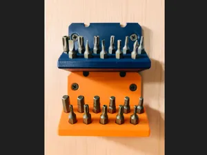multi-level drill bit holder - wall mount