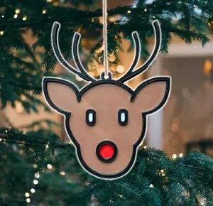 Christmas Rudolph the Red Nose Reindeer Ornament