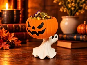 Struggling Ghost Candy Bowl – Halloween Decoration