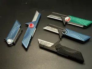 Pivot-Button Folding Utility Knife -F3DP