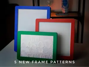 3-Size Lithophane Frame for Bambu LED Board Kit