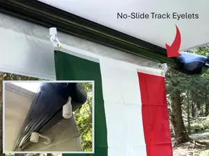 No-slide awning eyelets hooks for camping and RV