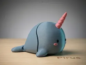 Cute Flexi Narwhal–Chibi Articulated Sea Creature
