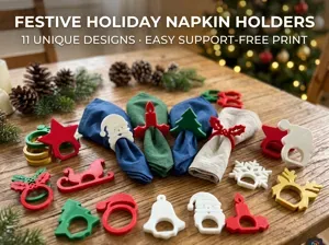 Minimalist Holiday Napkin Rings Collection