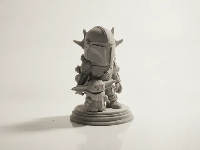 Chibi Mandalorian With Grogu From Star Wars Chibi — Image 5 of 7