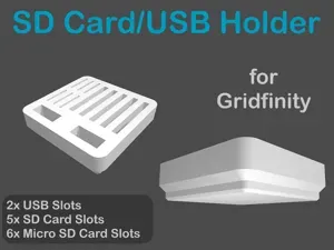 Gridfinity - SD Card/USB Holder