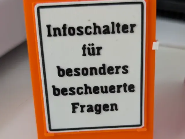 Infoschalter - Desk sign plate