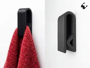 Towel Hanger | Push-In Locking Mechanism