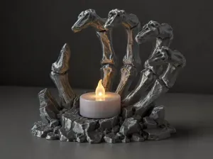 Skeletal Hand Candle Holder