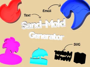 Custom Sand Mold Generator (Text, Emoji, SVG)