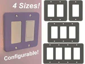 (1-4 Gang) Wall Plates with Chamfered Edges