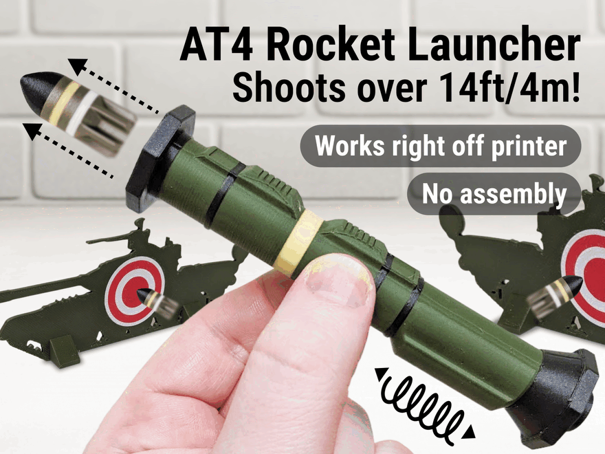 AT4 Spring-Loaded Rocket Launcher | Print-in-Place
