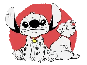 Stitch 101 Dalmations Cosplay Coaster