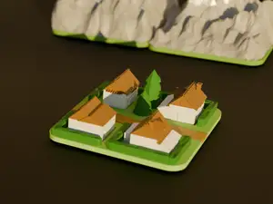 Mini Village Scene Diorama
