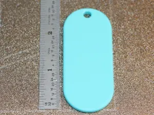 Keychain Blank 30x70mm 15mm Corners