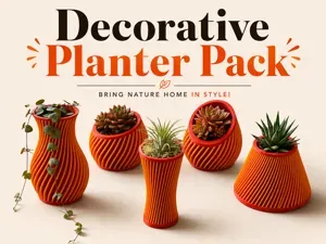 Decorative Planter Pack | Modern Spiral Designs